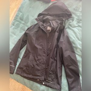 Black rain jacket